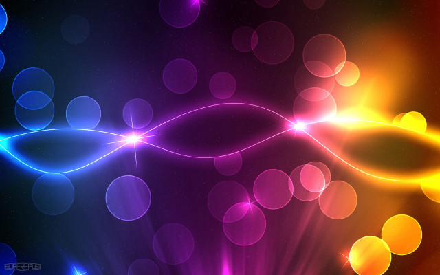 Colorful background lights circles design free wallpaper for desktop - medium preview image