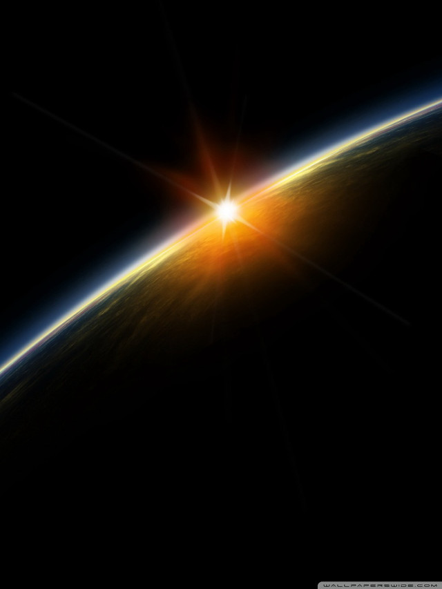 Sun bright horizon earth space free wallpaper for mobile - medium preview image