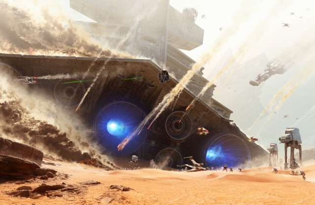 Star wars battle giant vehicle #2 free wallpaper for desktop - medium preview image