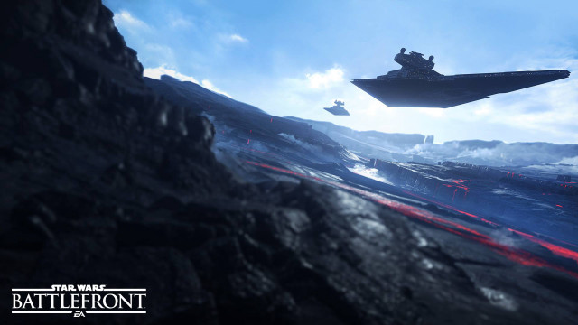 Star wars battle fighter mountain free wallpaper for desktop - medium preview image