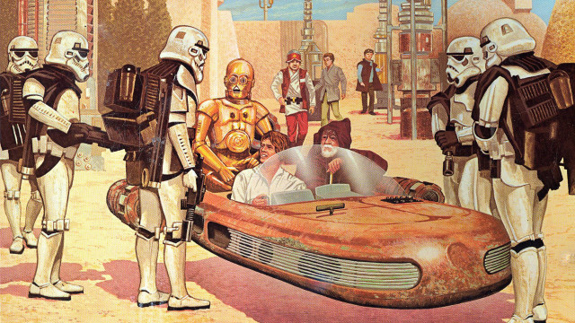 Car crew starwars retrofuturism mecha free wallpaper for desktop - medium preview image