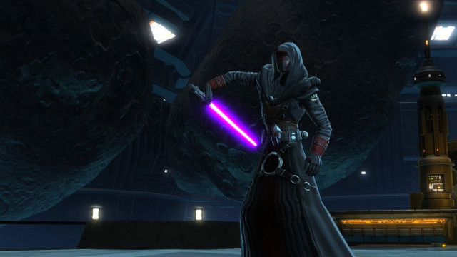 Man dark suit purple lightsaber free wallpaper for desktop - medium preview image