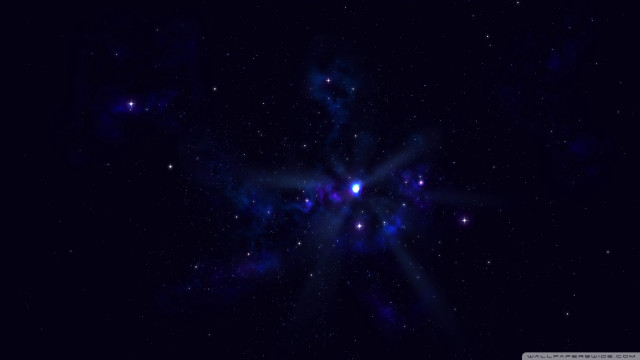 Star cluster blue background black free wallpaper for desktop - medium preview image