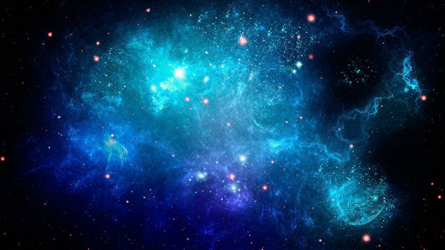Blue green space stars dust #2 free wallpaper for desktop - medium preview image