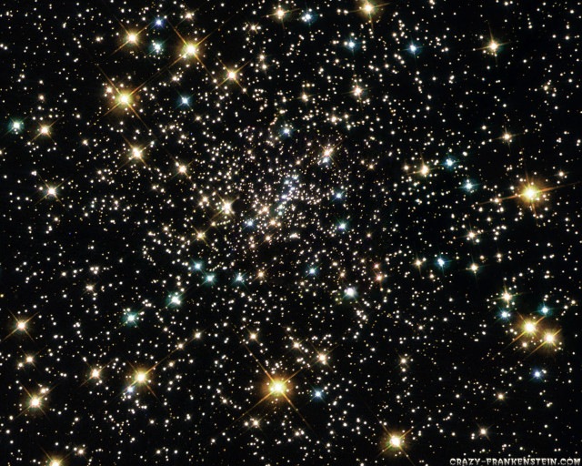 Cluster stars night sky black free wallpaper for desktop - medium preview image
