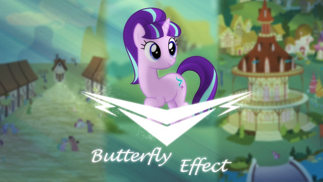 Cartoon pony butterfly effect castle free wallpaper for desktop - medium preview image