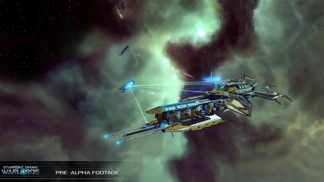 Spaceship flying cloudy sky star free wallpaper for desktop - medium preview image