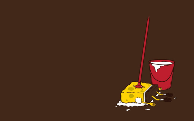 Cartoon character cleaning floor mop #2 free wallpaper for desktop - medium preview image