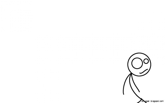 Stick figure black outline red free wallpaper for desktop - medium preview image