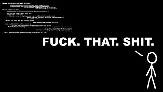 Black white person pointing text free wallpaper for desktop - medium preview image