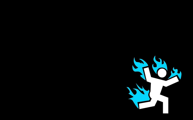 Man throwing frisbee blue flames free wallpaper for desktop - medium preview image