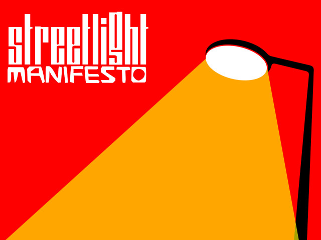 Street light red yellow poster free wallpaper for desktop - medium preview image