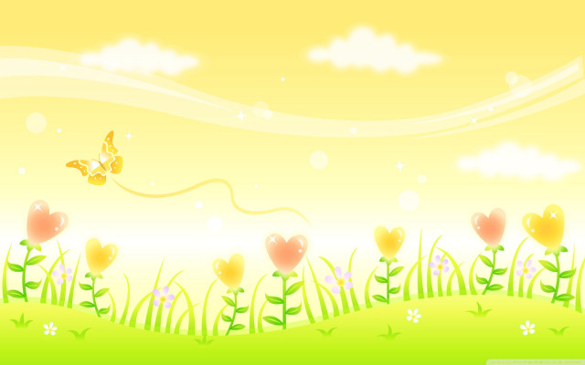 Butterfly field sky clouds stars free wallpaper for desktop - medium preview image