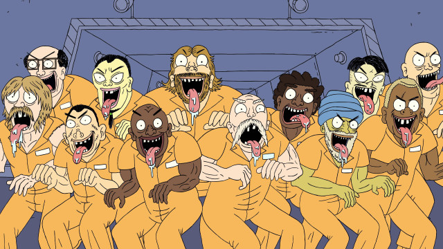 Cartoon characters mouths open eyes free wallpaper for desktop - medium preview image