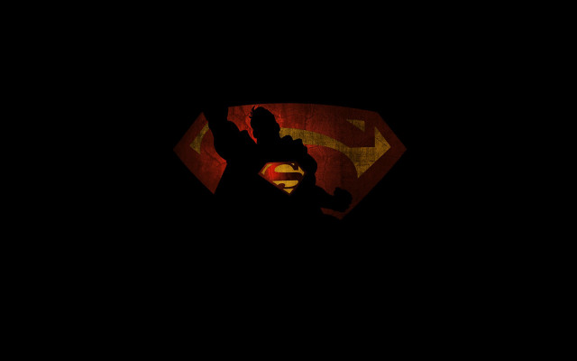 Superman logo dark red light free wallpaper for desktop - medium preview image