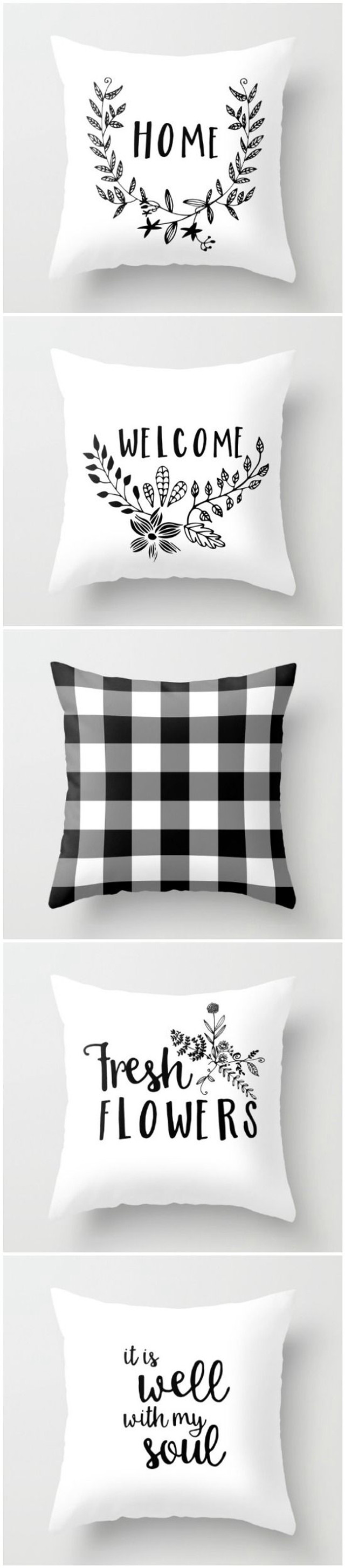 Four pillows black white designs free wallpaper for mobile - medium preview image