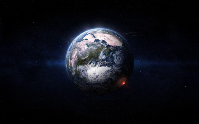 Earth space view bright light #5 free wallpaper for desktop - medium preview image