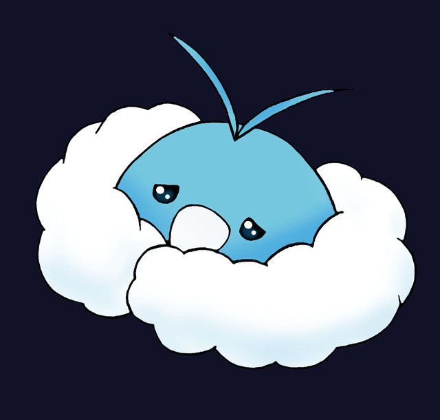 Blue bird sleeping cloud eyes free wallpaper for tablet - medium preview image