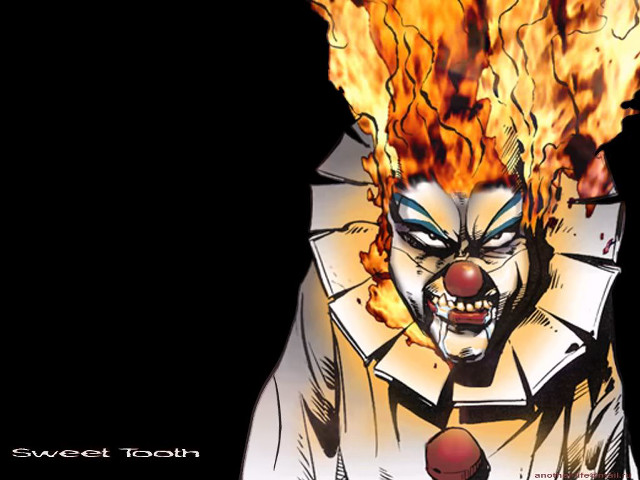 Clown face fire image pic free wallpaper for desktop - medium preview image