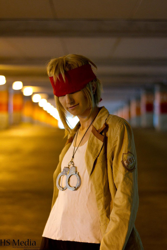 Woman red blindfold earrings parking free wallpaper for mobile - medium preview image