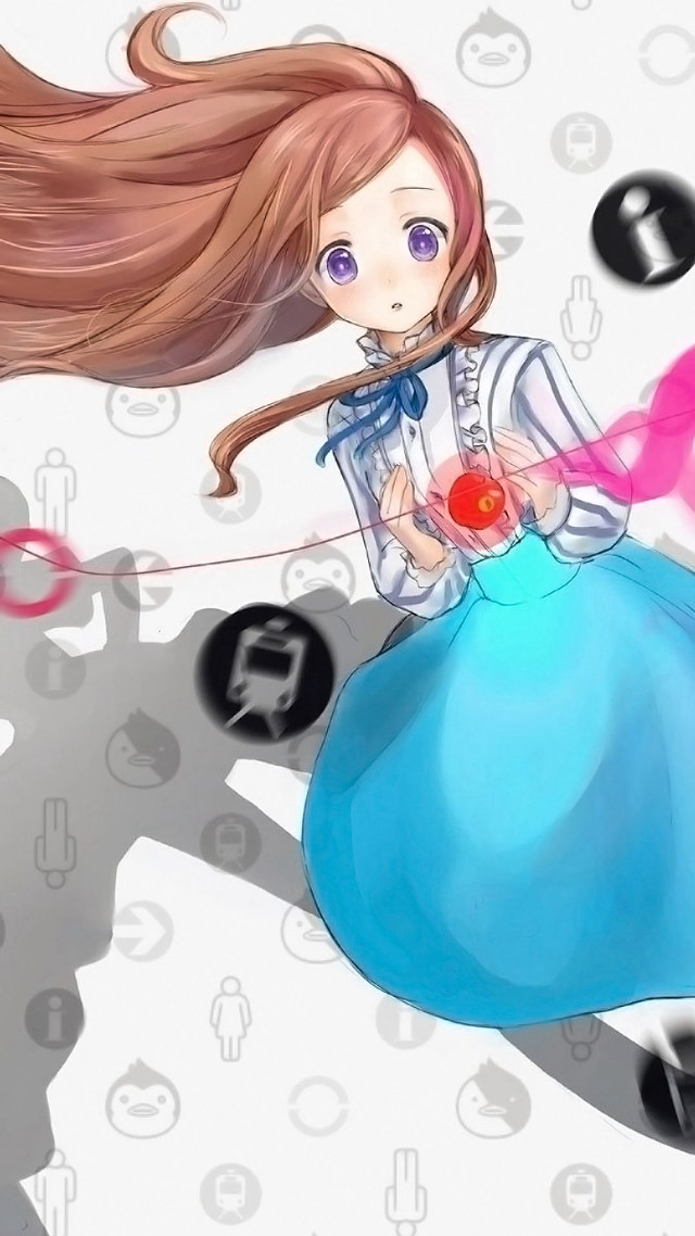 Girl long hair holding ball free wallpaper for mobile - medium preview image