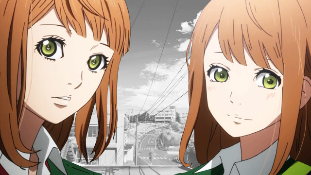 Anime girls green eyes train free wallpaper for desktop - medium preview image