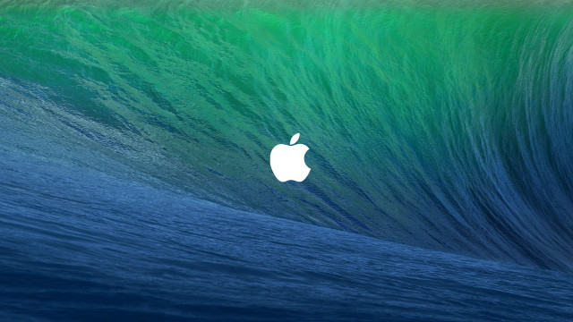 Apple logo wave ocean background free wallpaper for desktop - medium preview image