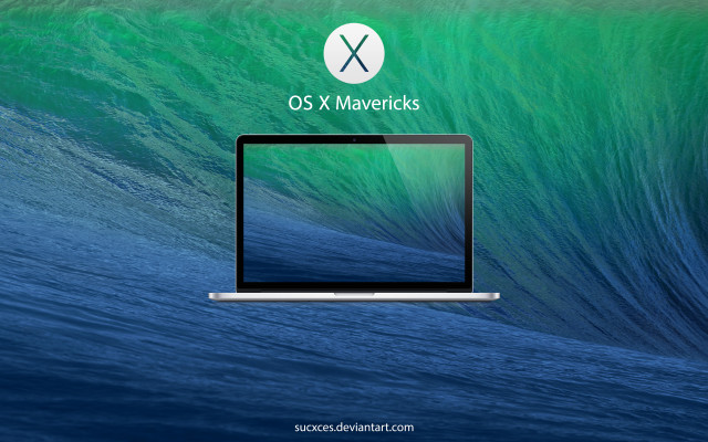 Macbook pro macosx logo wave free wallpaper for desktop - medium preview image