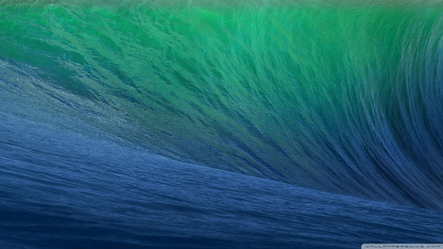 Large wave breaking ocean blue #2 free wallpaper for desktop - medium preview image