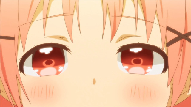 Aya pinkhair bigeyes redeyeball closeup free wallpaper for desktop - medium preview image