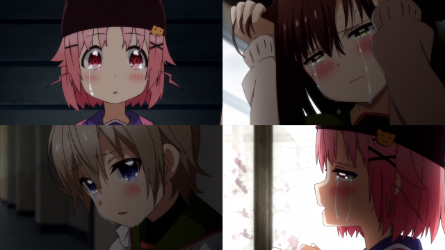 Anime girls pink hair red free wallpaper for desktop - medium preview image