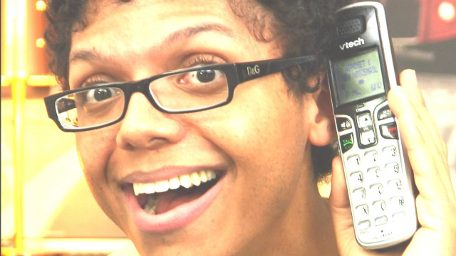 Man glasses cellphone smiling camera free wallpaper for desktop - medium preview image