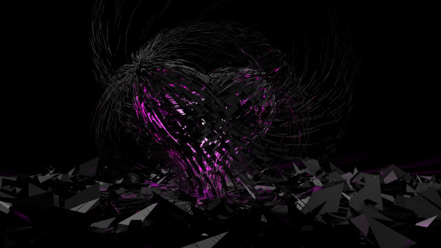 Heart shaped purple black triangles free wallpaper for desktop - medium preview image
