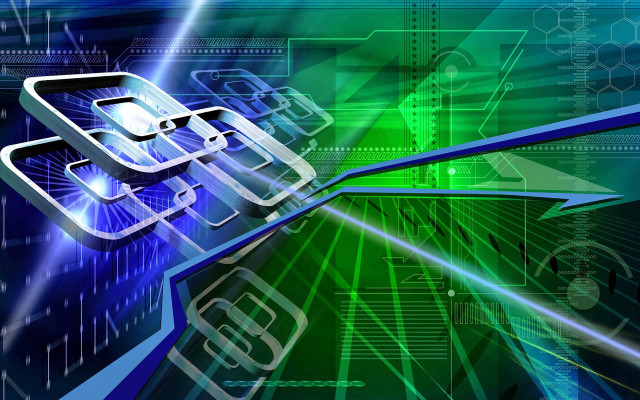 Blue green abstract background large free wallpaper for desktop - medium preview image