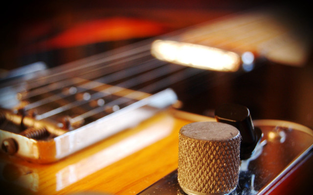 Guitar fretset pickup knobs closeup free wallpaper for desktop - medium preview image