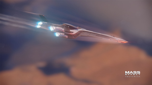 Futuristic space ship flying beam free wallpaper for desktop - medium preview image