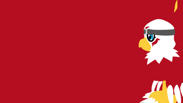 Cartoon bird red background white free wallpaper for desktop - medium preview image