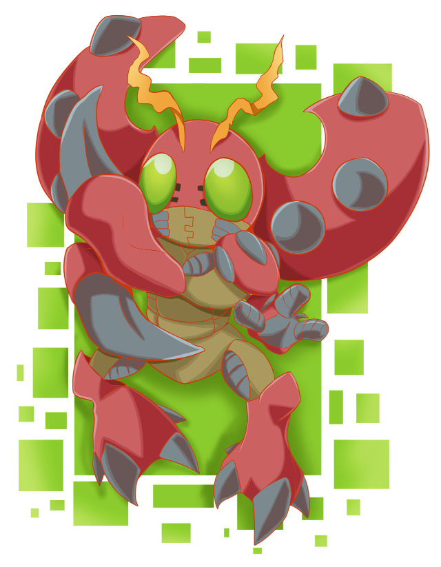 Cartoon character red gray green free wallpaper for mobile - medium preview image