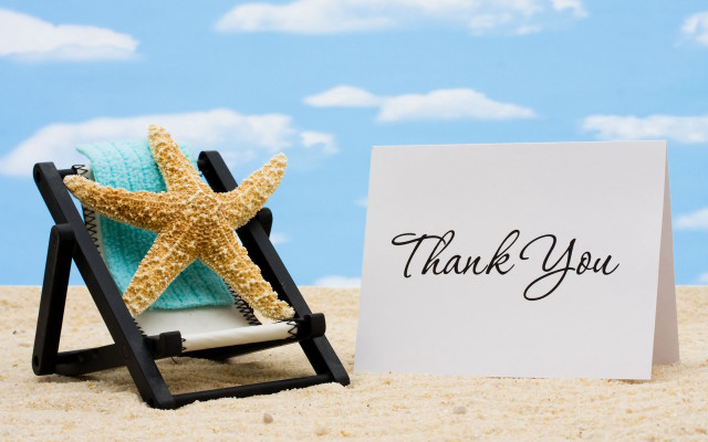 Starfish chair thank you card free wallpaper for desktop - medium preview image