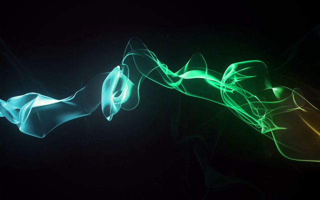 Green blue smoke swirls dark free wallpaper for desktop - medium preview image