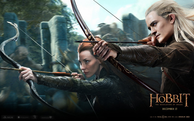 Couple archers fantasy matte art free wallpaper for desktop - medium preview image