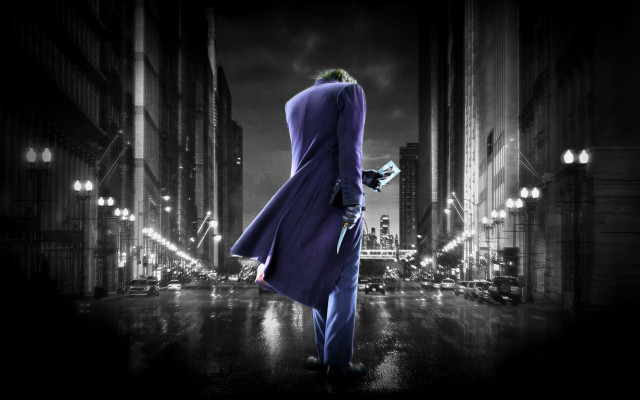 Man purple suit hat rain free wallpaper for desktop - medium preview image