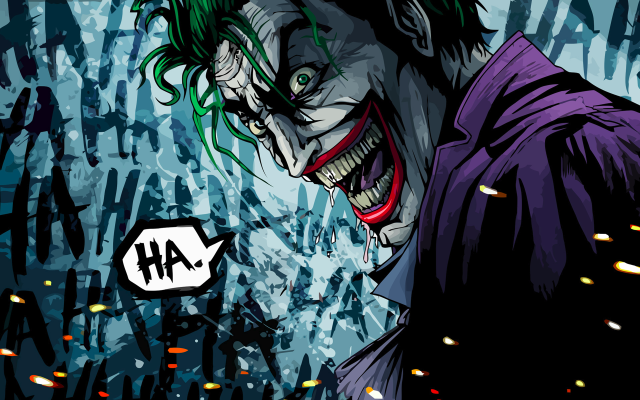Joker speech bubble graffiti comic free wallpaper for desktop - medium preview image