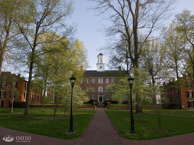 Heidelberg school autumn brick walkway free wallpaper for desktop - medium preview image