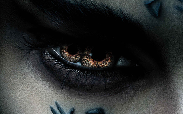 Close up eye cross painted free wallpaper for desktop - medium preview image