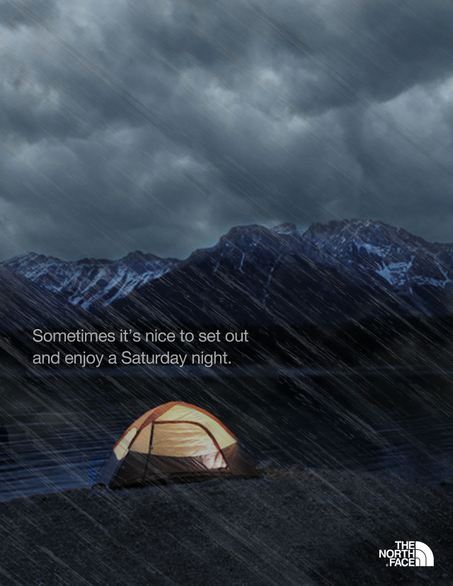Tent rain mountain sky ocean free wallpaper for mobile - medium preview image