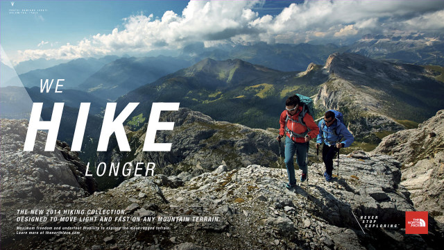 Two people hiking mountain we free wallpaper for desktop - medium preview image
