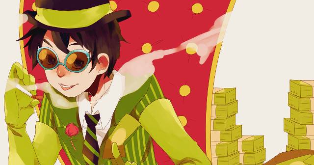 Man green suit hat glasses free wallpaper for desktop - medium preview image