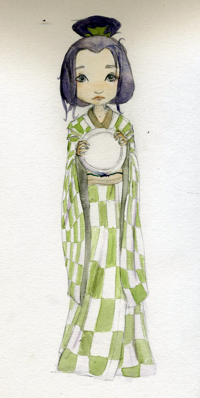 Woman green white dress holding free wallpaper for mobile - medium preview image