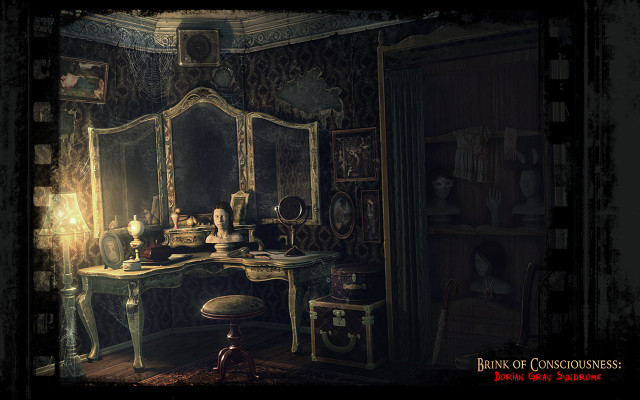 Gothic vanity mirror lamp chair free wallpaper for desktop - medium preview image